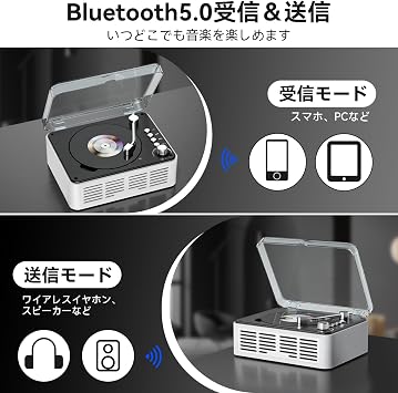 Gueray CD Player, Bluetooth 5.0, Reception & Transmission, Retro Stereo Speaker, CD Player, CD Boombox, Tabletop Stand, Multipurpose, USB/FM/AUX A-B Repeat, Portable, Remote Control, Sleep Mode