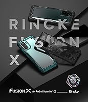 Vista 9 de Ringke Fusion-X - Funda compatible con Xiaomi Redmi Note 10, Redmi Note 10S, parte trasera transparente, resistente, a prueba de golpes, TPU