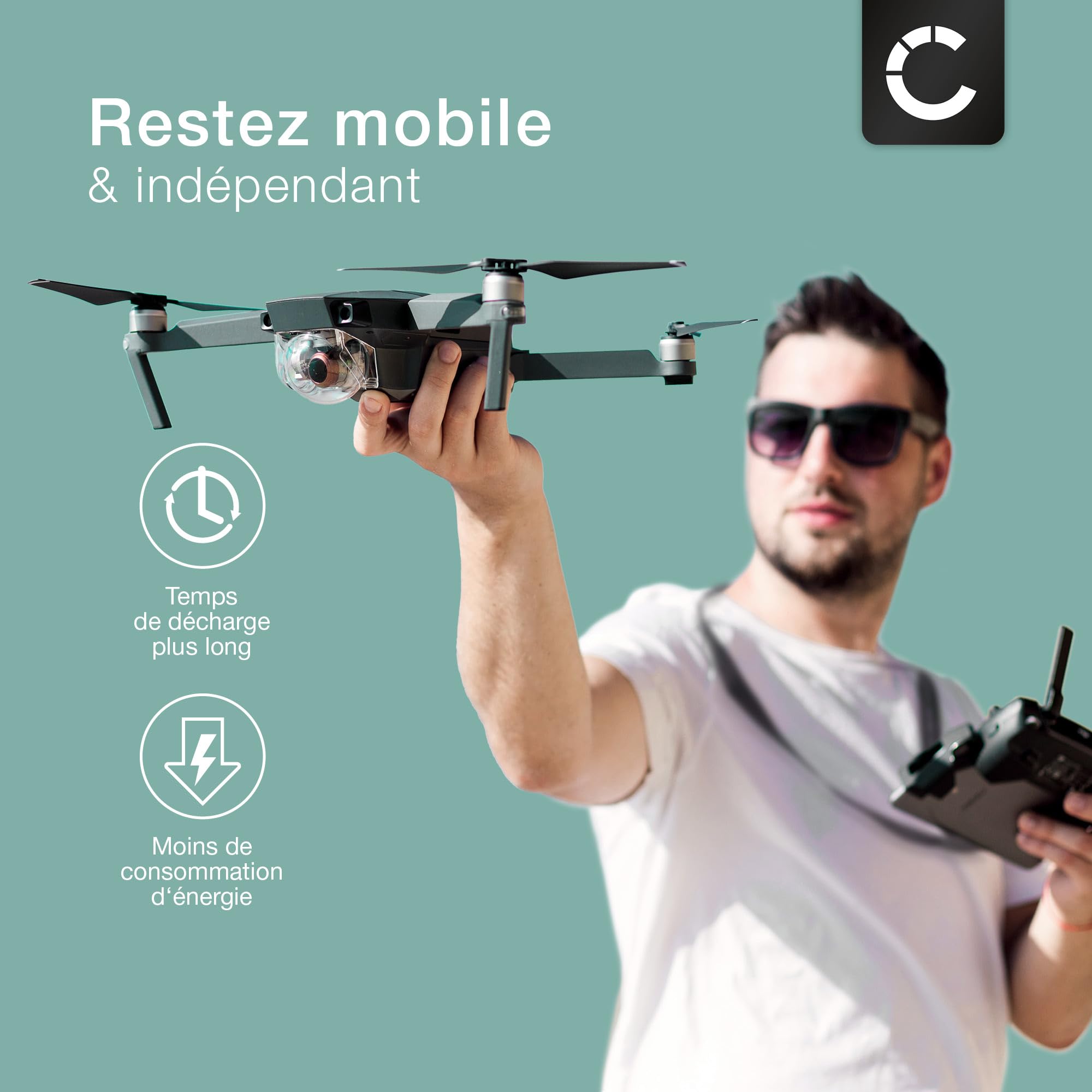 CELLONIC 1x Batterie Compatible avec DJI Mini 2, Mavic, BWX161 | 1x, (2250mAh, 7.7V, Lithium Ion), Drone Batterie pour DJI Mavic Mini 2, CP.MA.00000326.01