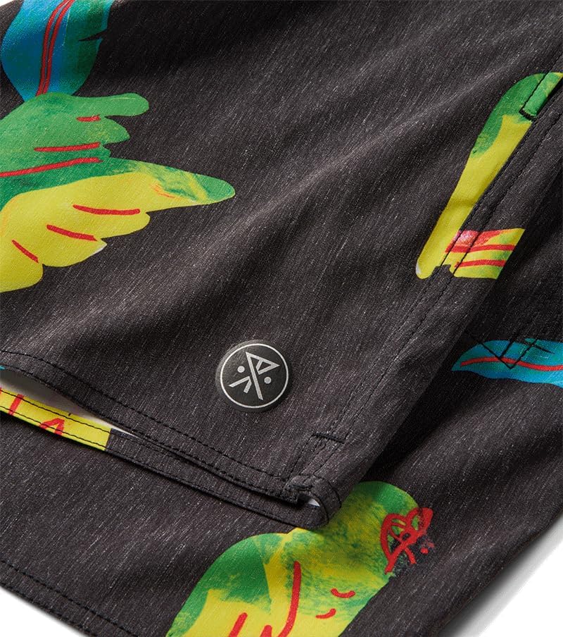 Macaw Black 16" Shorey Boardshorts by Roark4