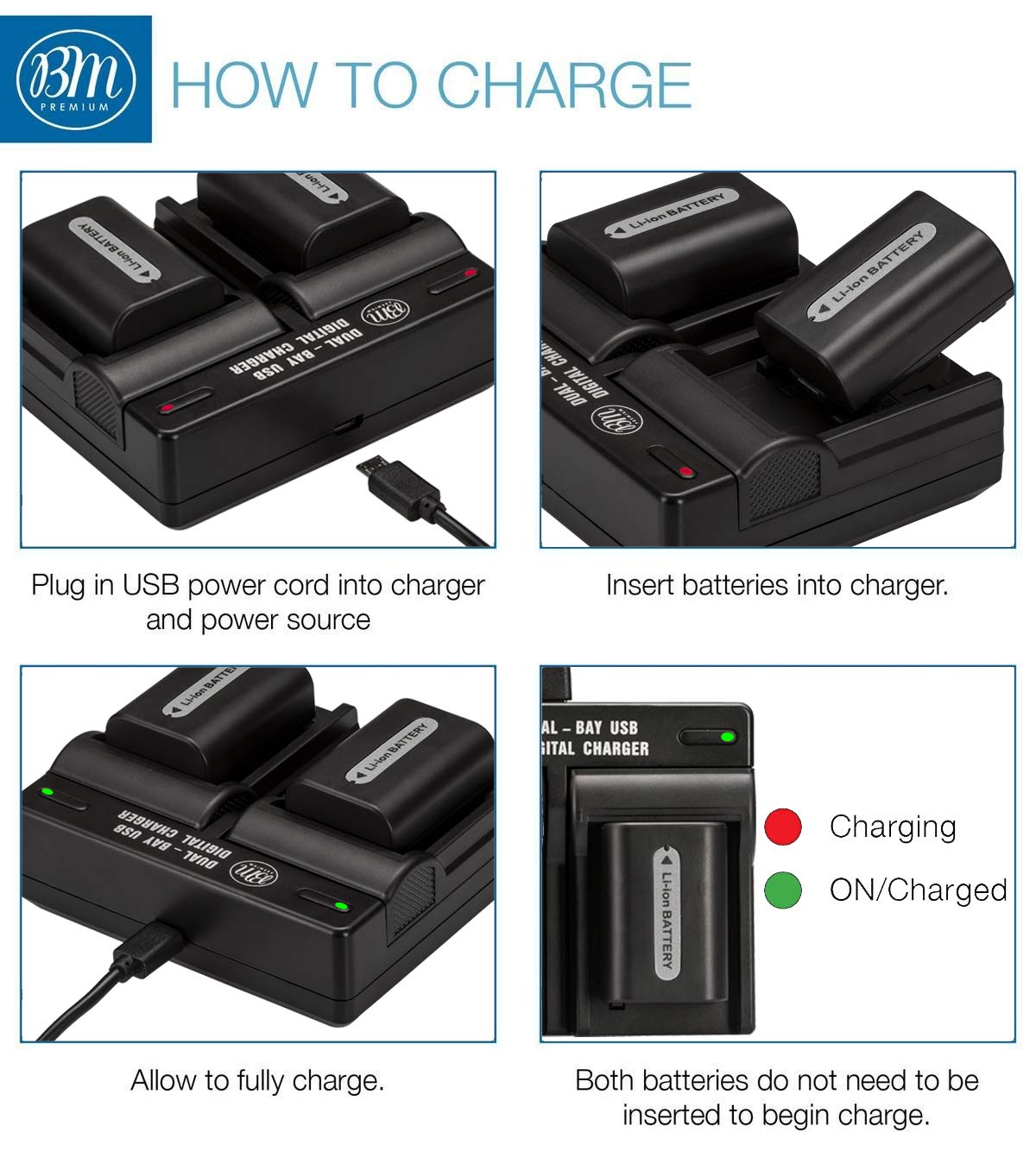 Doppio Caricabatterie LCD Con Porta USB Per Sony NP-FH50, FH40, HX1, HX100V, A230, A330