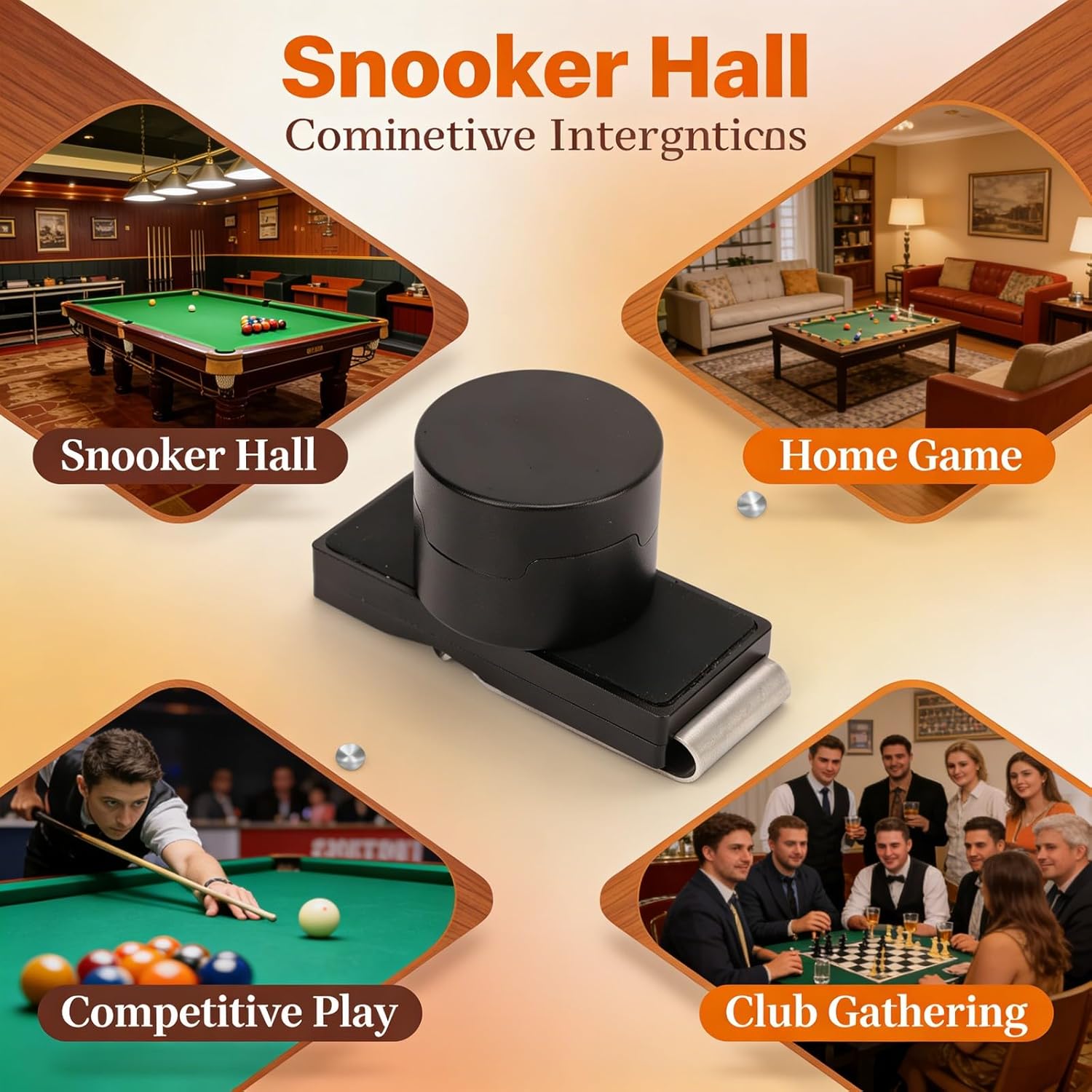 Portable Billiard Cue Chalk Holder, Aluminum Alloy with Stainless Steel Fixed Clip, Lightweight and Durable - Magnetic Design, Easy to Carry, Ideal for Pool and Snooker Players