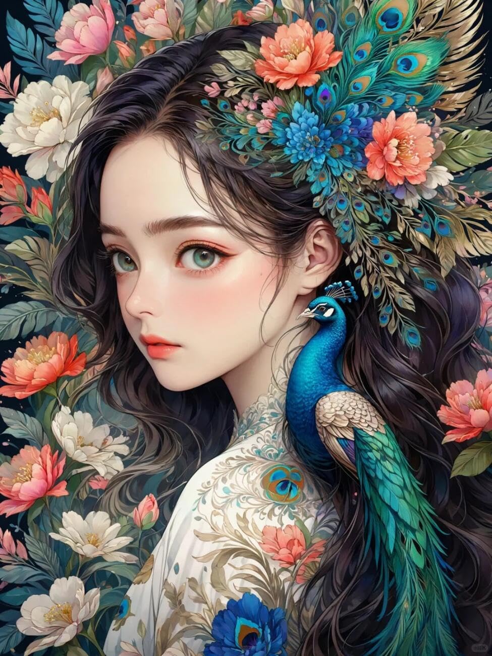RKFLGEW 14CT Cross Stitch Kits for Beginners Women and Flowers Needlepoint Counted Kits Embroidery Set Arts and Crafts for Home Decor 40x50cm
