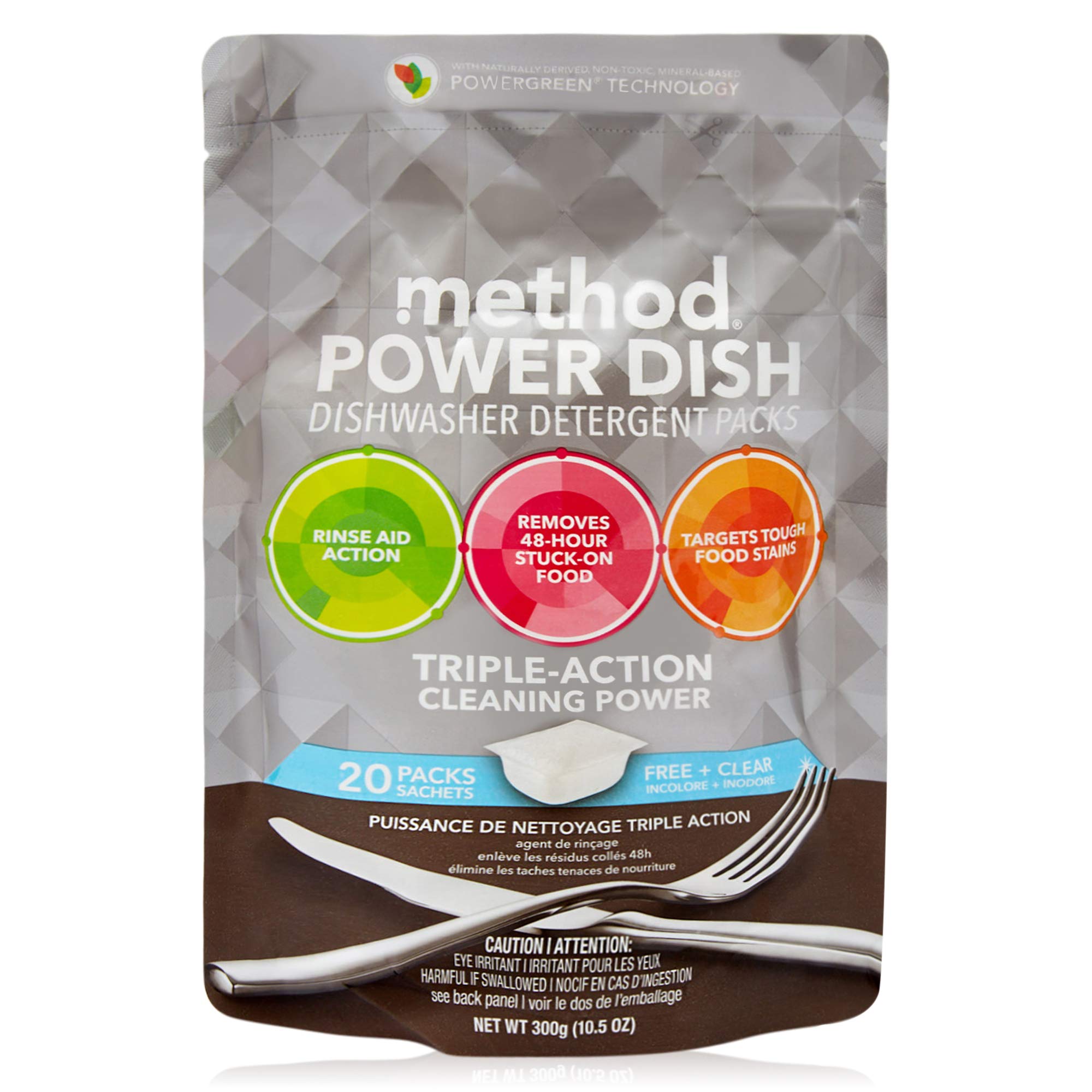 Method Power Dish Dishwasher Detergent Packs Triple Action Cleaning