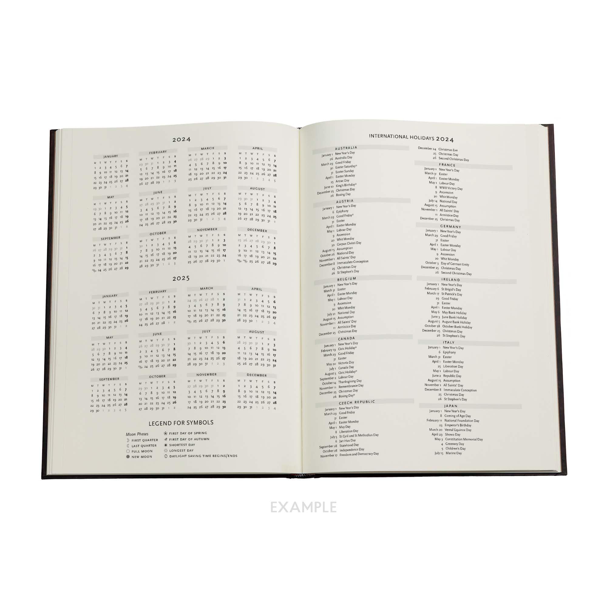 Safavid Indigo (Safavid Binding Art) Grande 12-month Dayplanner 2024