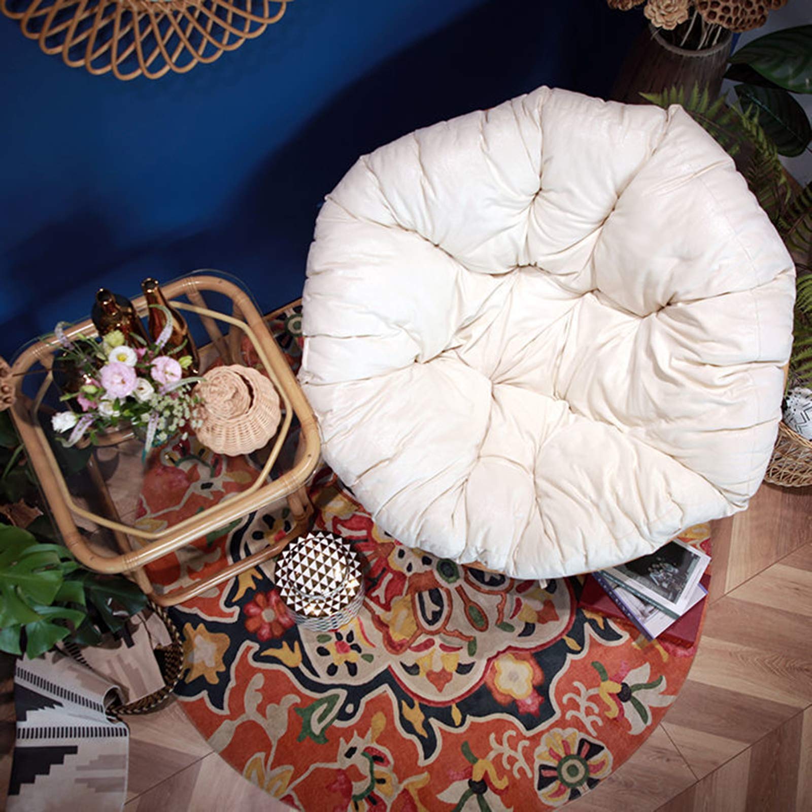 Papasan Stoelkussen, wasbaar schommelkussen voor rotan stoel, extra