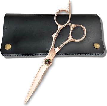 6 Inch Gold Hair Cutting Shears - VG-10 Japan Stainless Steel With Gold Titanium Finish - Designed for Professional Users Hair Cutting Shears