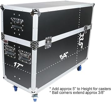 OSP Flight Adjustable Case for (2) 55 LED Screens | ATA-LED-55X2