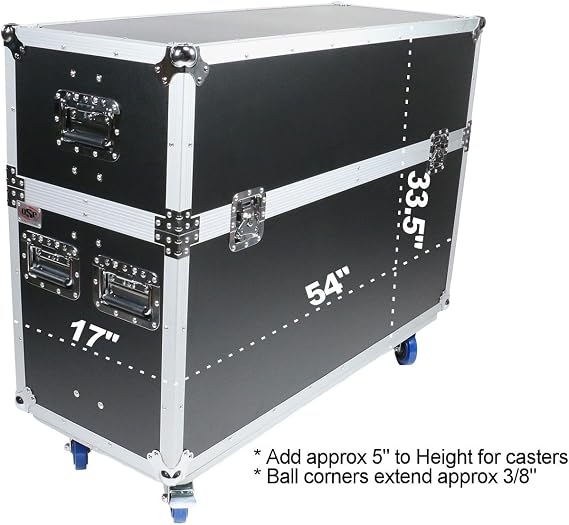 OSP Flight Adjustable Case for (2) 55 LED Screens | ATA-LED-55X2