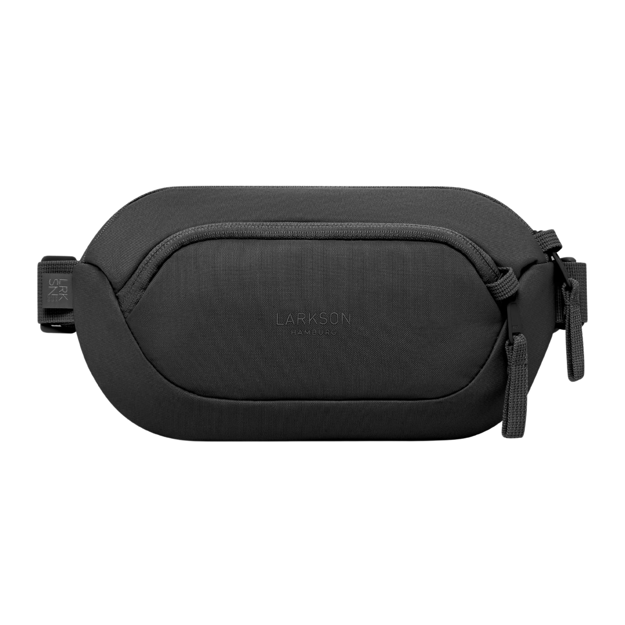 Larkson Sacoche Bandoulière Femme & Homme Noir - Helge - Sac de Poitrine Sling Bag avec Bloqueur RFID & Passants Antivol par Fermeture Éclair - Rembourrage en Mesh - Résistant à l'eau