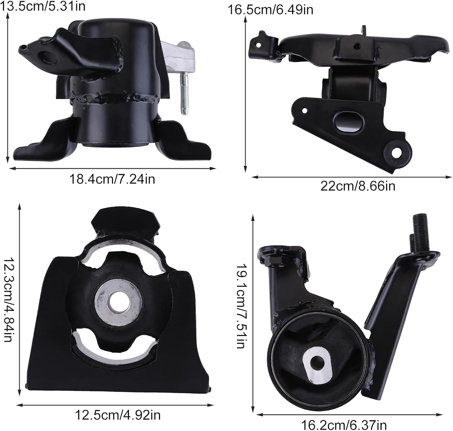 Auto Trans Engine Motor & Transmission Mount Fit for Toyota RAV4 2013-2018 Replacement for 9777 9498 9961 9768 Engine Motor Mount 4pcs