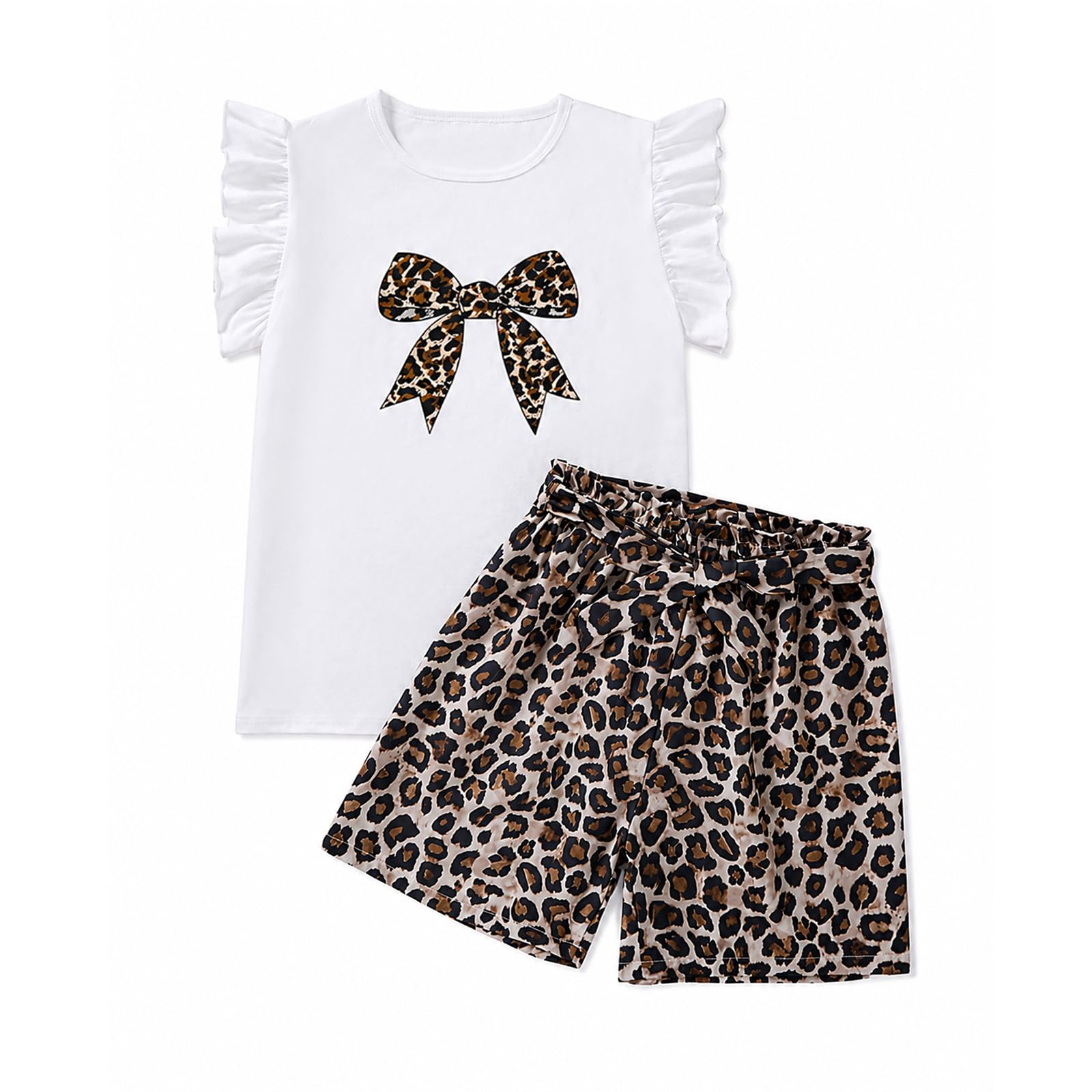 Girls Summer Outfits Cute Sleeveless Top High Waisted Short Sets with Pockets Teen Girl Clothes Size 6-14 T