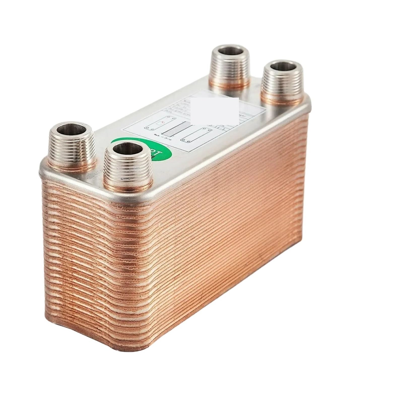 Domojt One Color Plate Heat Exchanger 30 40 60 Plates Heat Exchanger Wort Chiller Stainless Steel(40 Plates)
