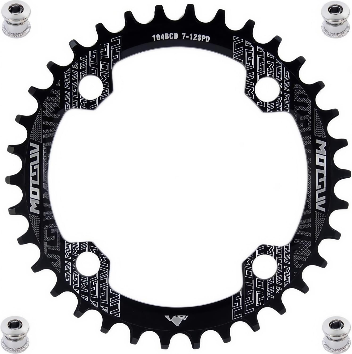 7075-T6 Aluminum Narrow-Wide Chainring (32T/34T/36T/38T) – 104BCD CNC Machined MTB/Road Bike Chainwheel | Ultra-Lightweight & Anti-Drop Design | Compatible with Shimano/SRAM 8-11 Speed