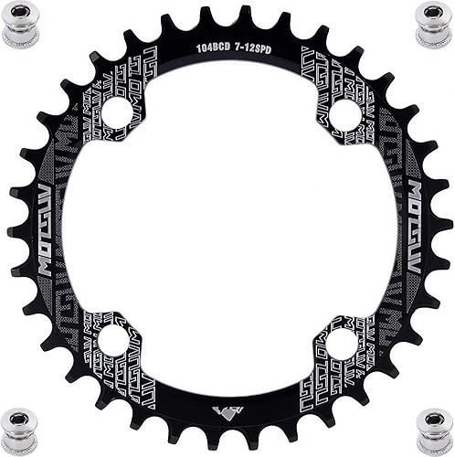 YBEKI Plato de 104BCD redondo ovalado, estrecho, ancho, para bicicleta de montaña de 8, 9, 10, 11 velocidades, bicicleta de montaña, BMX, 30T, 32T,
