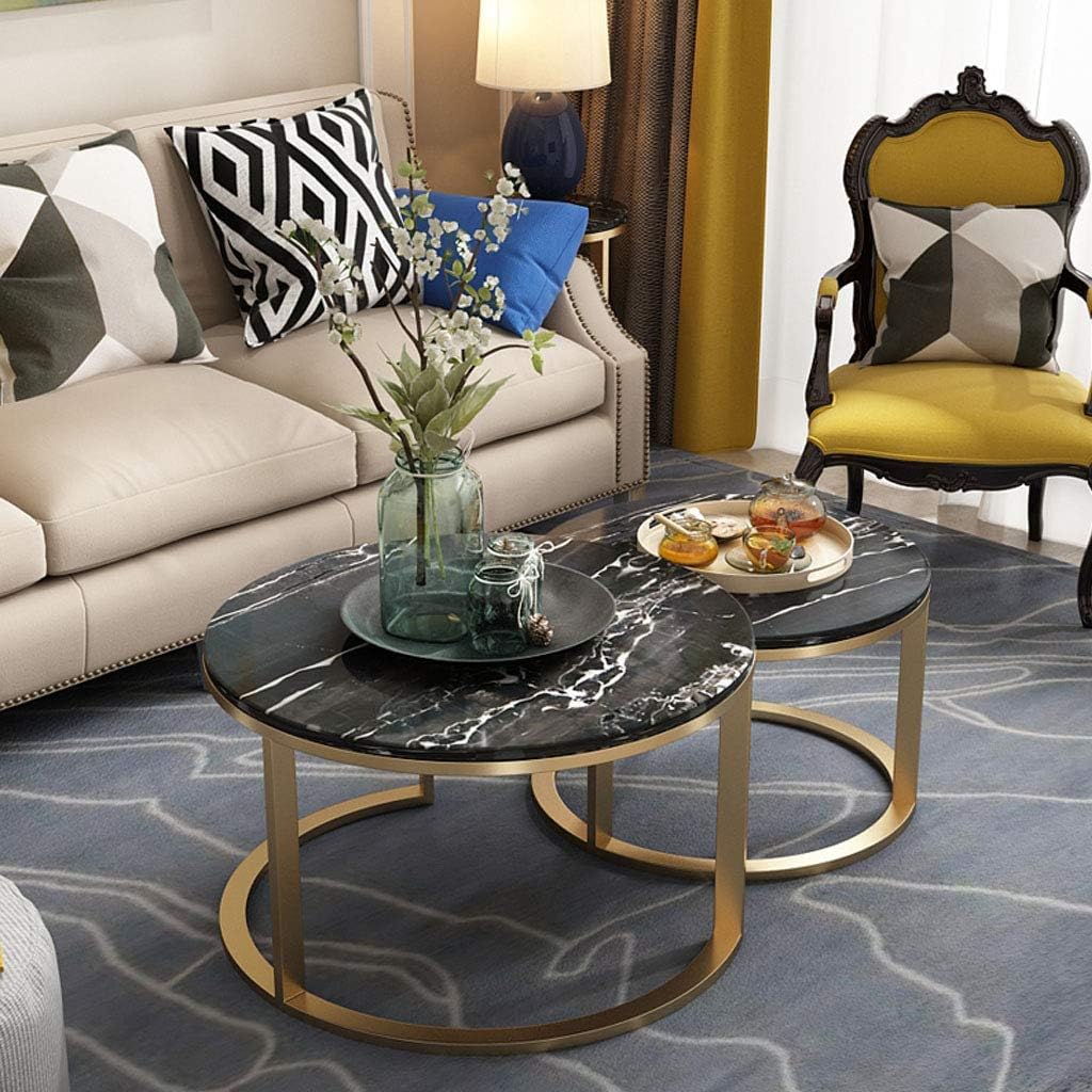 リビングルームテーブル、ソファ用モダンラウンドティーテーブル、強化