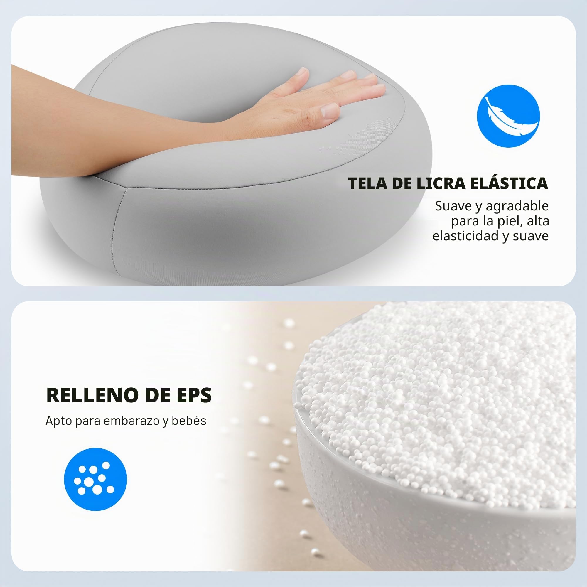 AboveTEK Soporte con Cojín para Tablet e iPad, Almohada para Cama, Sofá y Regazo, Giratorio 360° y Brazo Ajustable 180°, Manos Libres para Kindle, Tablets y Móviles de 4,7" a 12,9"