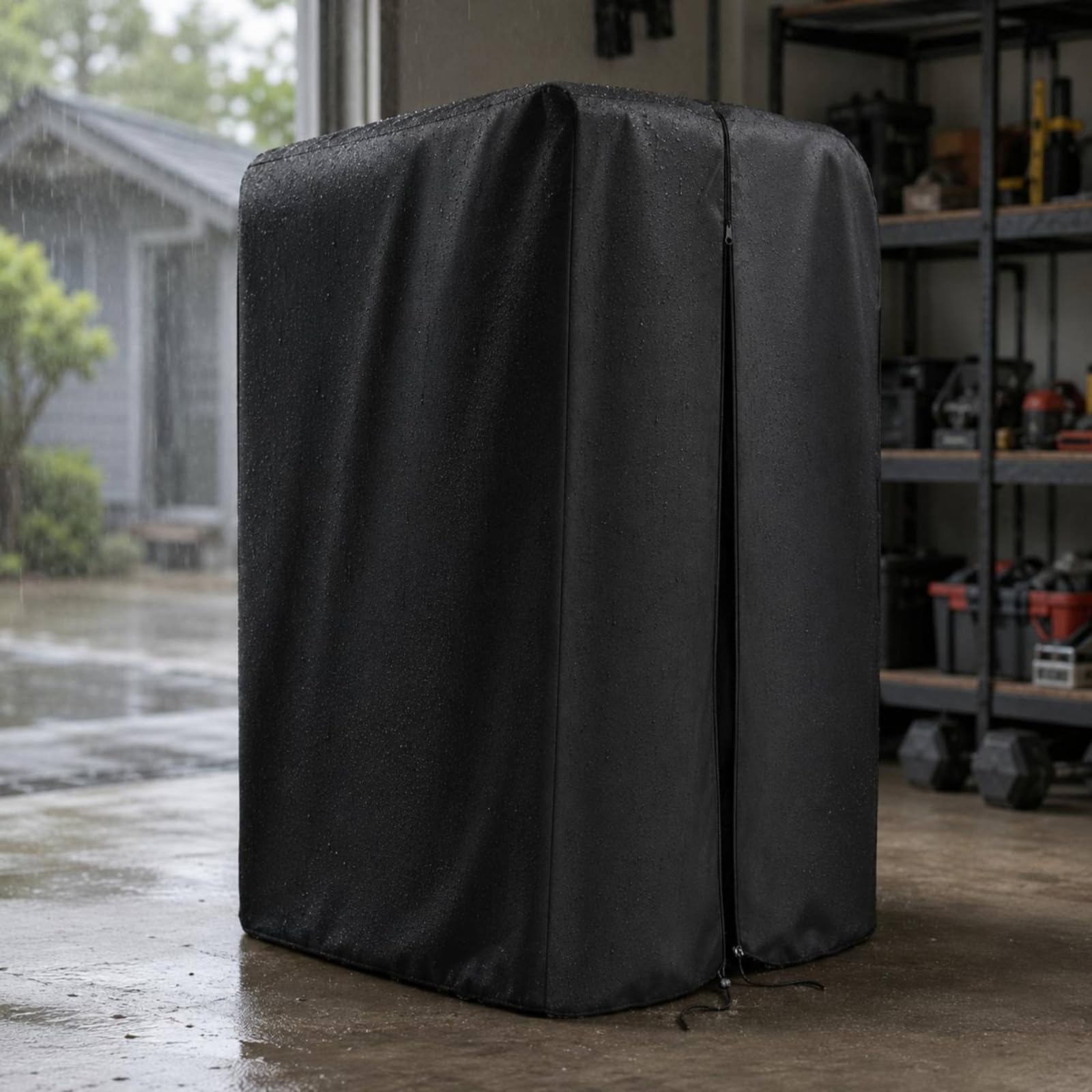 Copertura Protettiva Impermeabile Vinile Custodia Copertura Aderente Attrezzatura Fitness per Casa , Nero , L-64 68 82.5ins 163 173 210cm