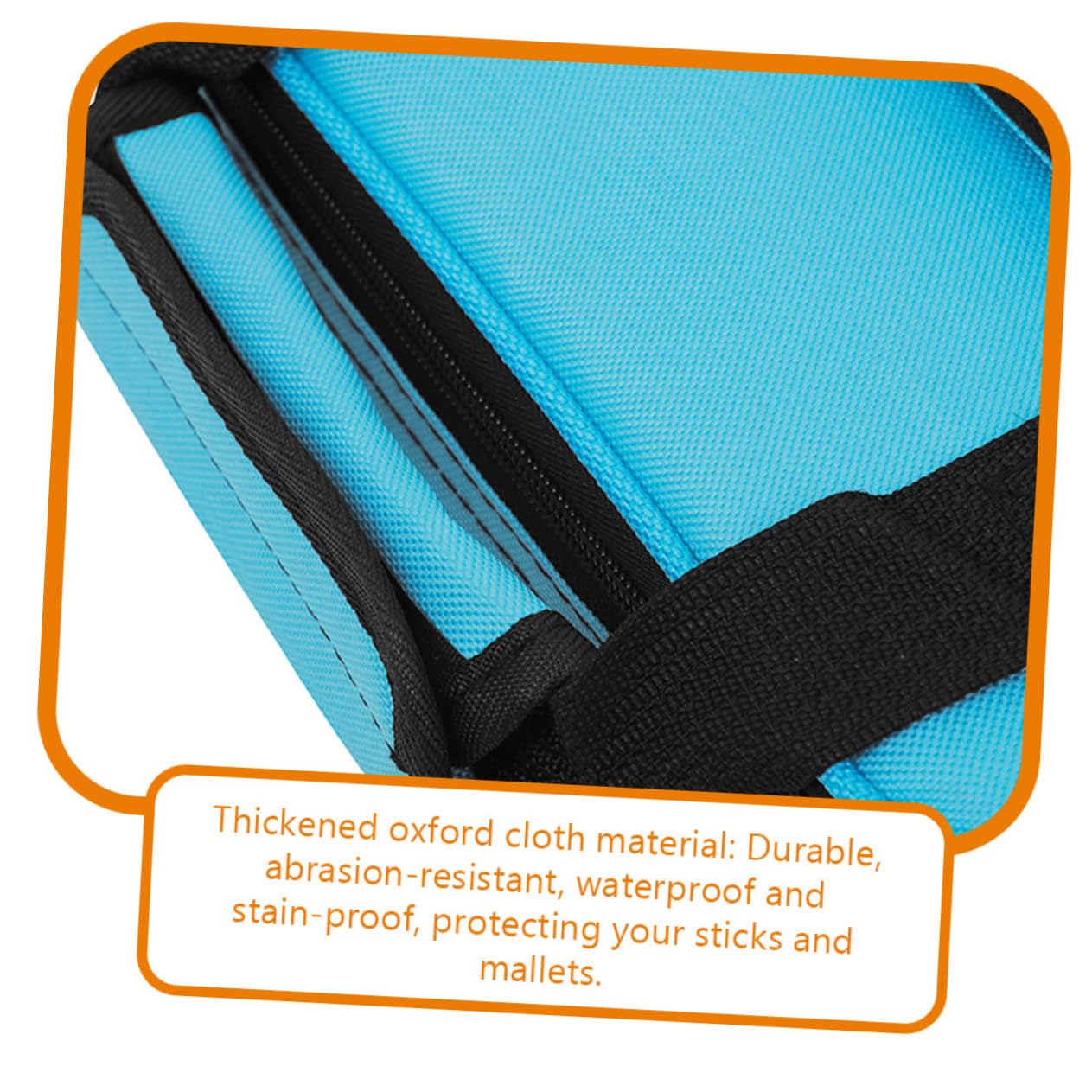 Custodia per Bacchette Batteria Oxford Resistente alle Macchie e All'abrasione Tracolla e Manici per Trasporto Portatile Blu