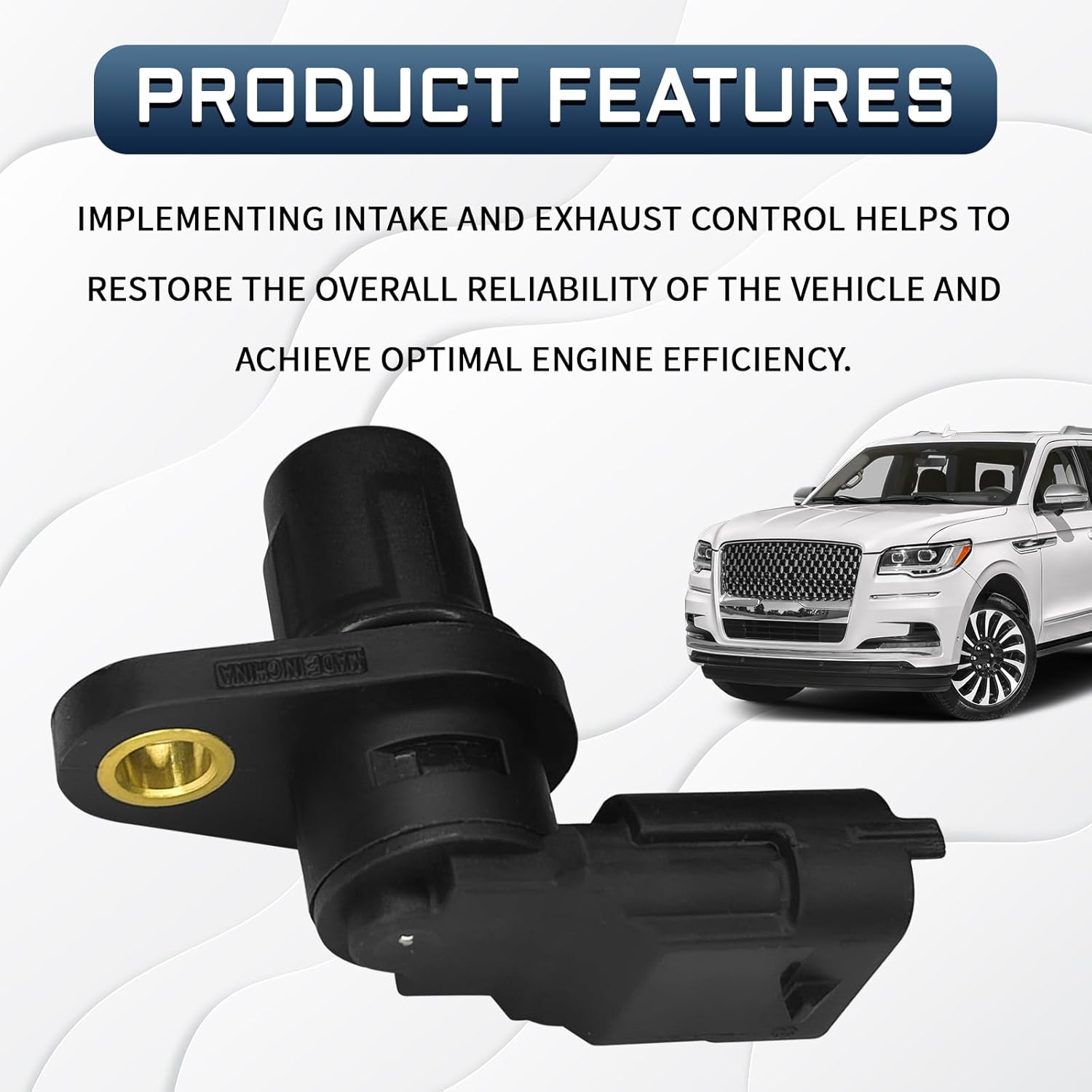 Camshaft Position Sensor for Chery 11-19 1.6L-L4, F01R00B003 Standard Automotive Replacement Engine Camshaft Position Sensors with Sealing Ring for EPC Fault Light and Weak Start