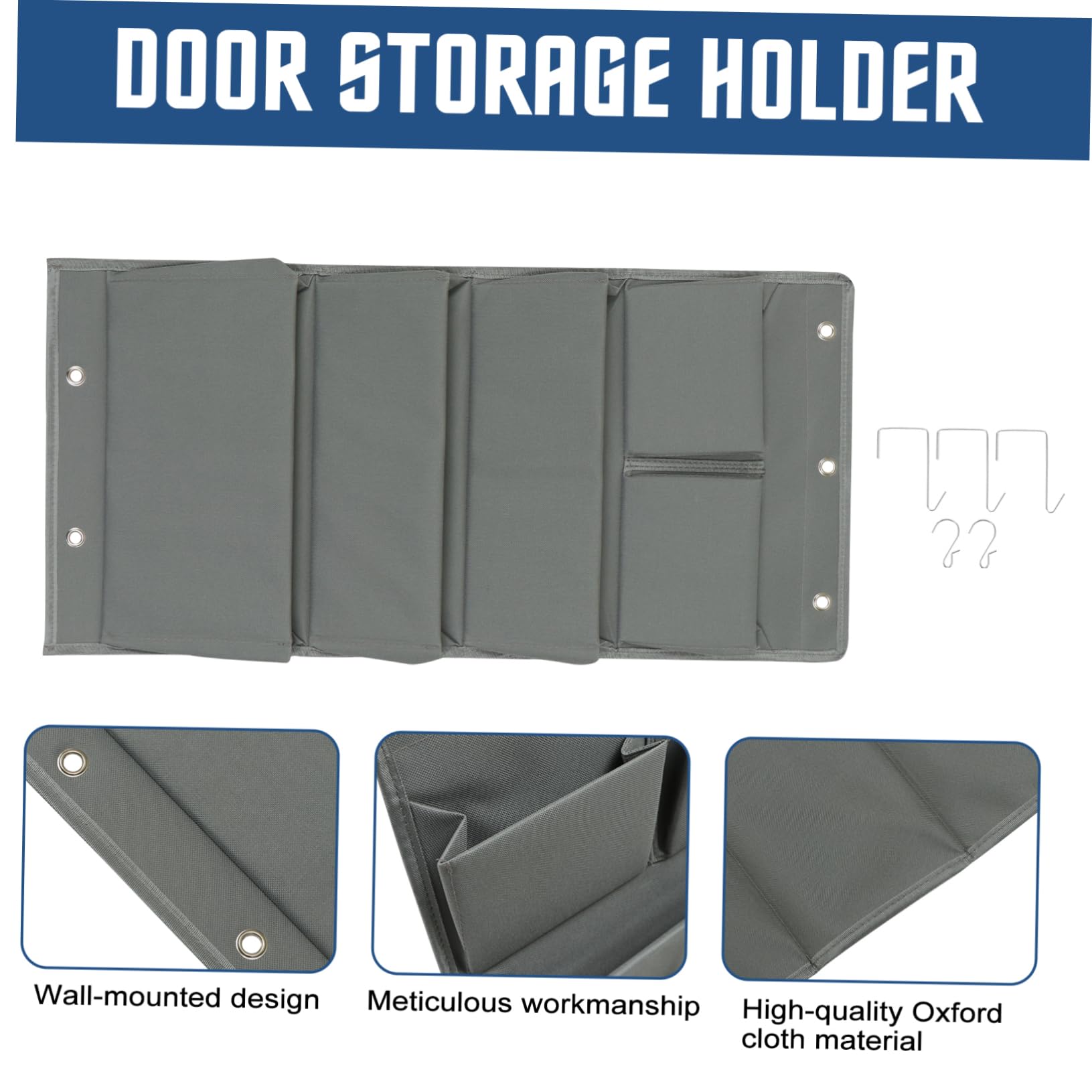 Organizer da Porta 5 Tasche, Tessuto Oxford 600d, Grande Capacità, da Appendere Dietro la Porta per Camera da Letto e Bagno