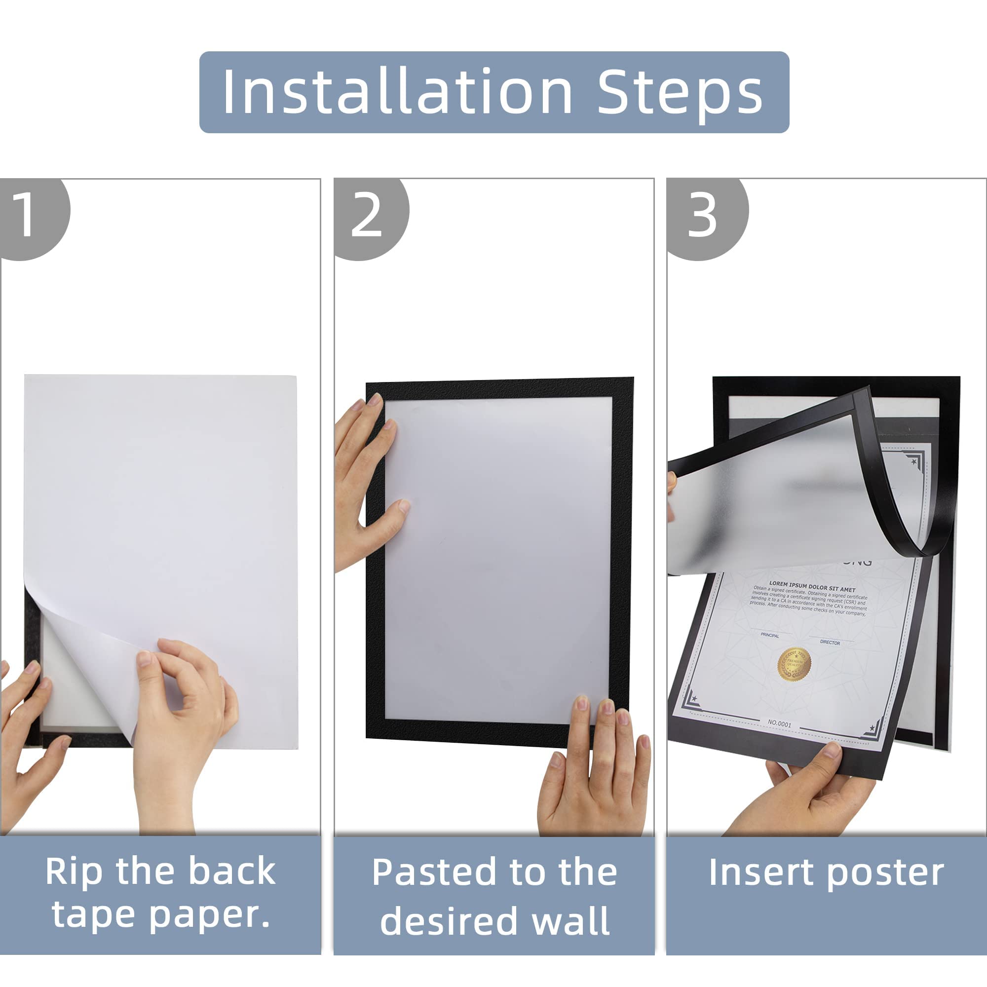 Orologio Da Muro Con Cornici Adesive Da Parete E Frase Decorativa