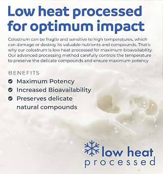 Bovine Colostrum for Women - Colostrum Supplement with 1,000mg per Serving and 30% IgG Immunoglobulins from First Milking - Low Heat Processed for Maximum Potency Non-GMO & Made in the US (1 Month)