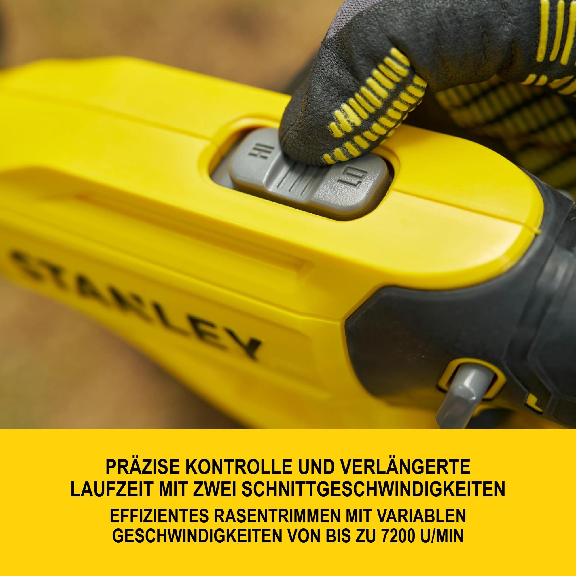 Stanley V20 Akku-Rasentrimmer, mit Kantenschutz, ohne Akku und Ladegerät, 18V, STCST933B-XJ