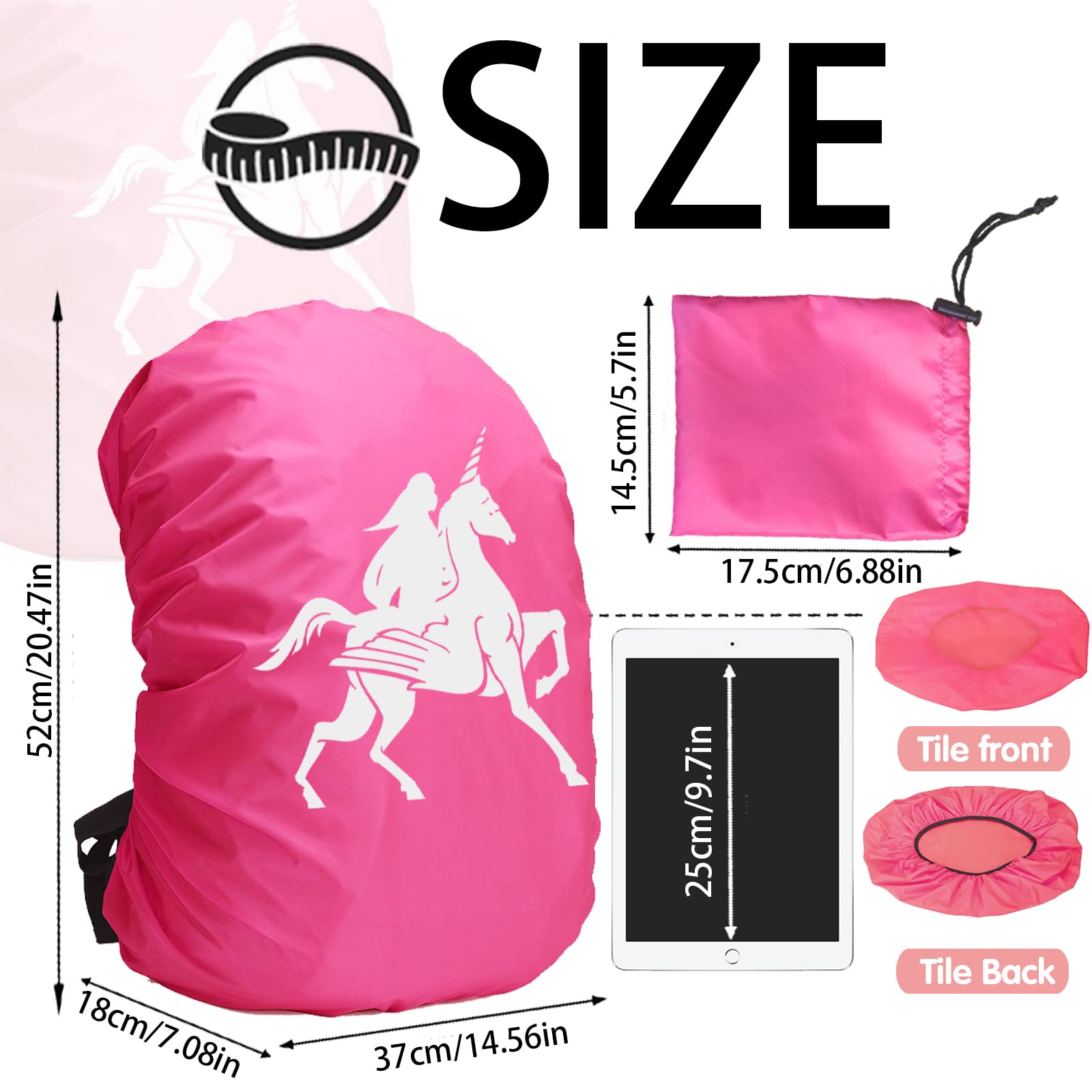 YOUYIKE Coprizaino Antipioggia, 30-40L Parapioggia Bambino per Zaino Reflective, Verde Coprizaino Impermeabile per Bicycling, Escursionismo, Viaggio