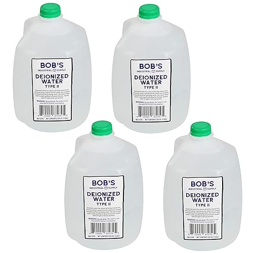 BISupply Jarra de agua desionizada tipo 2 de galón de agua desionizada - 4 galones de agua desmineralizada estéril desmineralizada para equipos