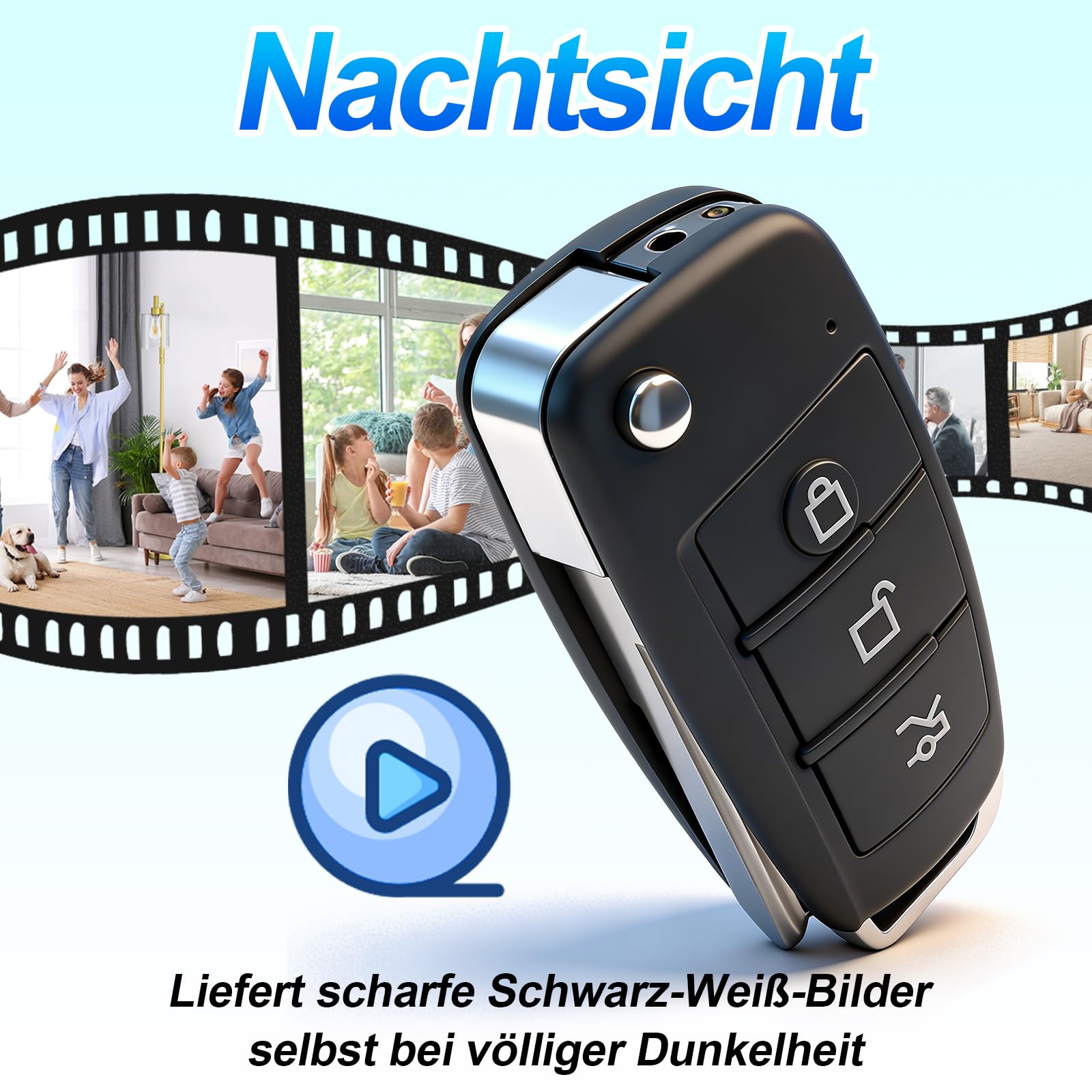 Bodycam Körperkamera Mini, 1080P HD Mini Kamera mit Akku mit Nachtsicht, 120° Weitwinkelobjektiv Kleine Kamera HD mit Bewegungserkennung