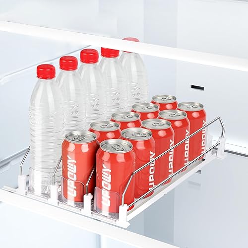 Organizador de bebidas para nevera, organizador de latas de refrescos, dispensador de bebidas para refrigerador, organizadores de refrigerador y