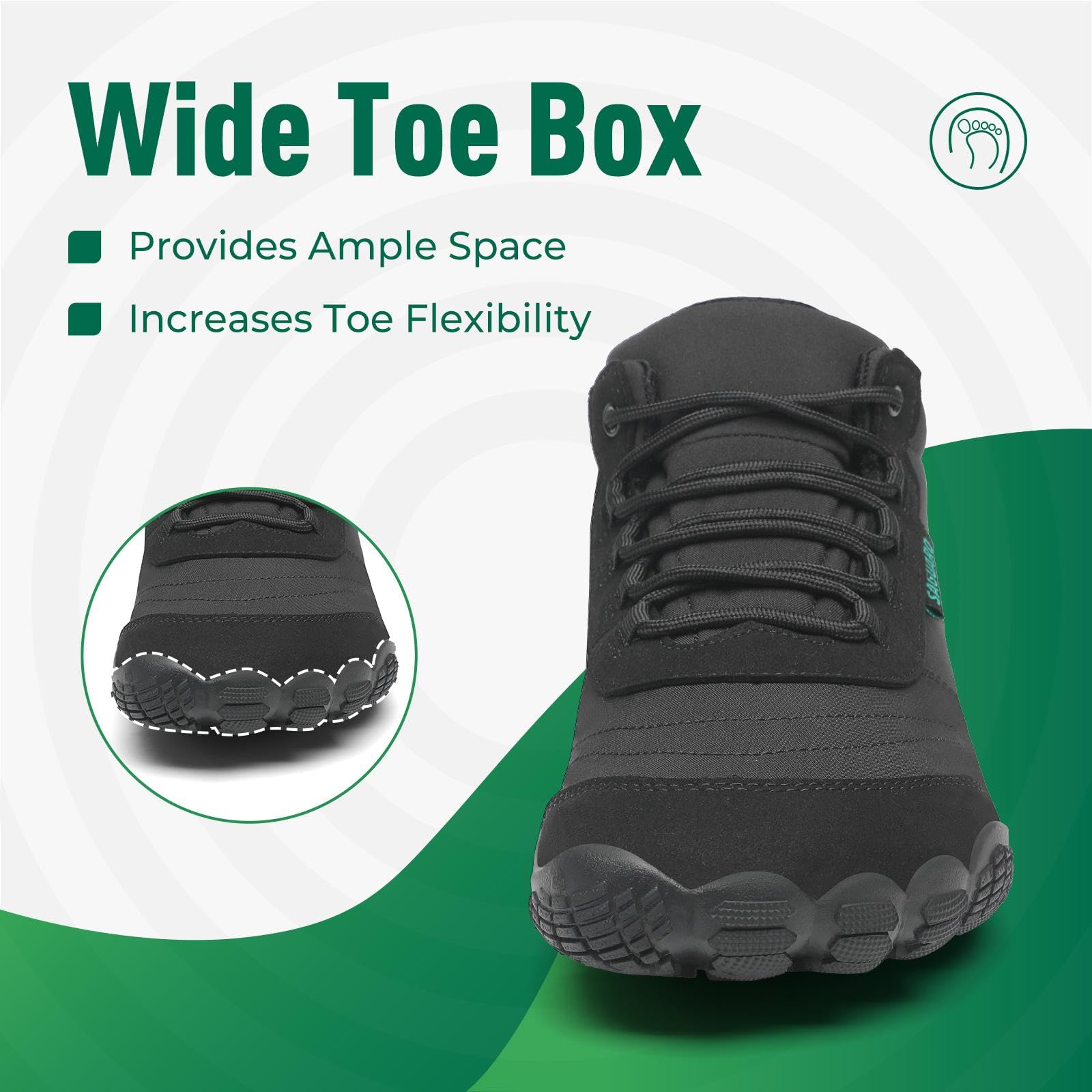 SAGUARO Barefoot Shoes Uomo Scarpe Barefoot Donna Scarpe Minimaliste Scarpette a Piedi Nudi Antiscivolo Scarpe Trail Running Traspiranti Scarpe Dita, EU Gr.36-48
