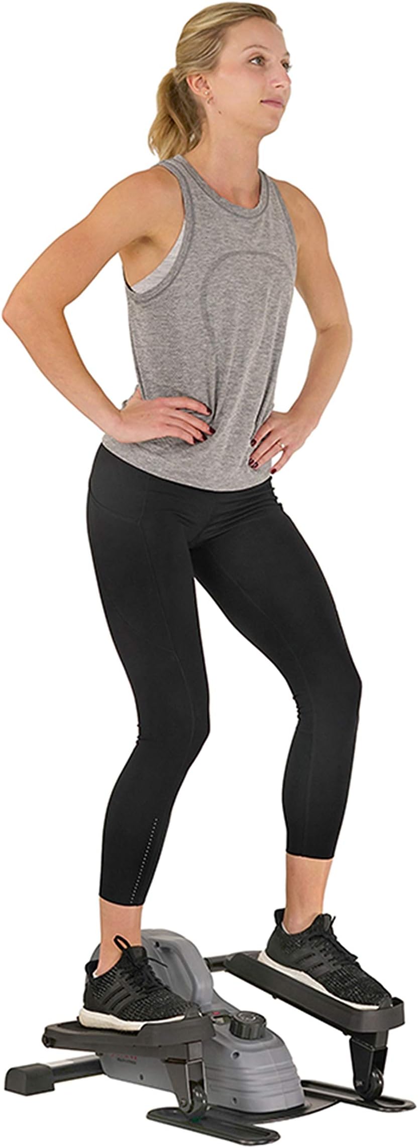 Fully Assembled Magnetic Under Desk Elliptical Peddler, Portable Mini Elliptical, Foot & Leg Pedal Exerciser, Optional with Handlebars