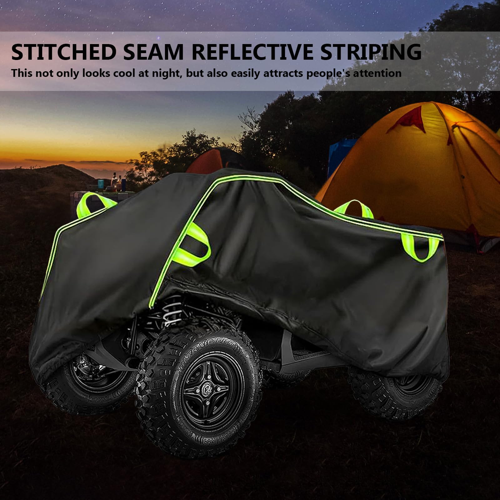 Telone Copriquad XXXL 210D - Copertura ATV Impermeabile e Antivento con Strisce Riflettenti - Protezione UV da Pioggia, Neve e Polvere - Oxford Heavy Duty