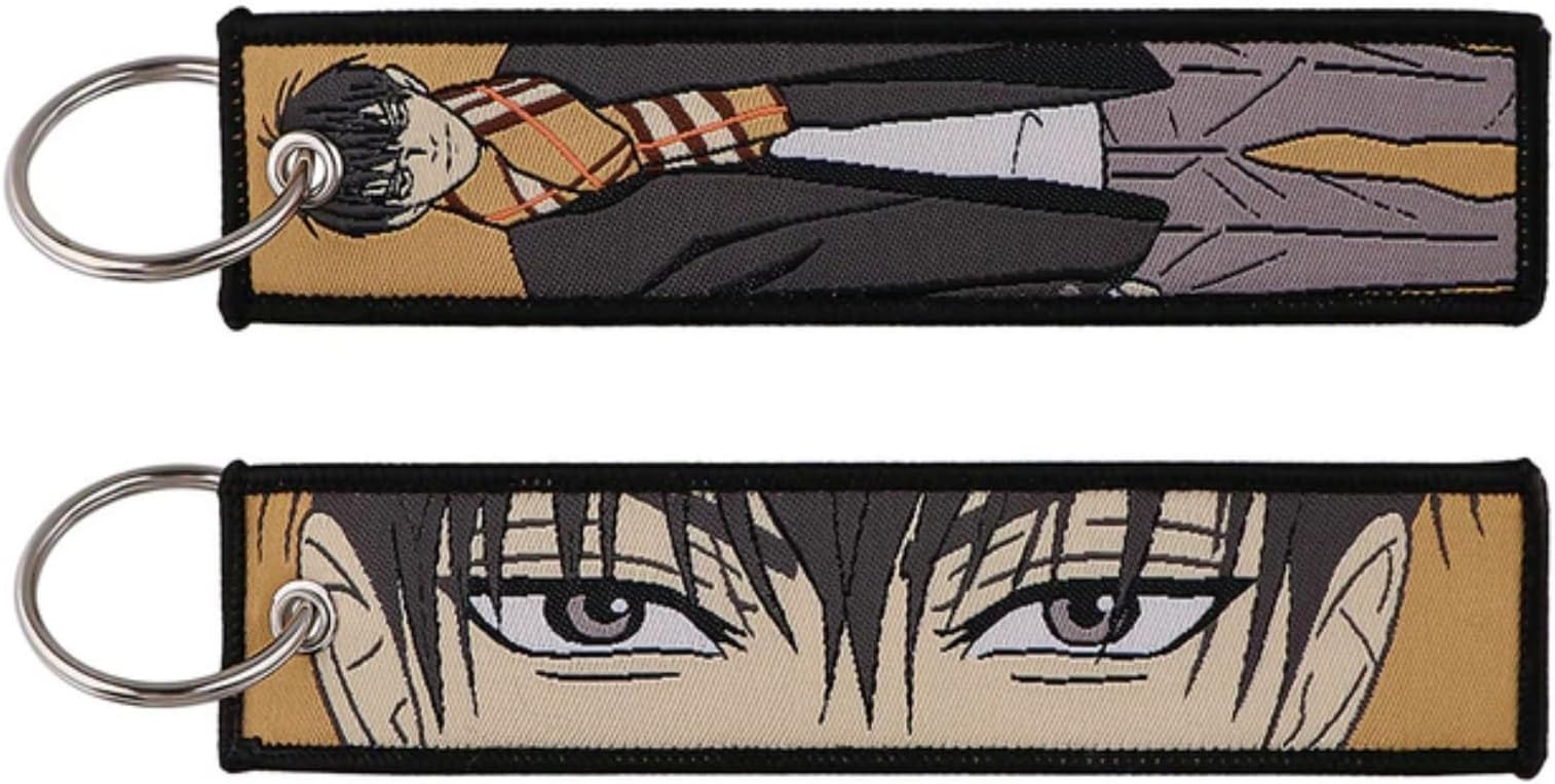 Pinstant 19 Days Manhua Anime Manga Jian Yi Zhan Zheng Xi He Tian Mo Guan Shan Keychain Key Tag Chain Fob Ring, Mixed, 5.1 inches