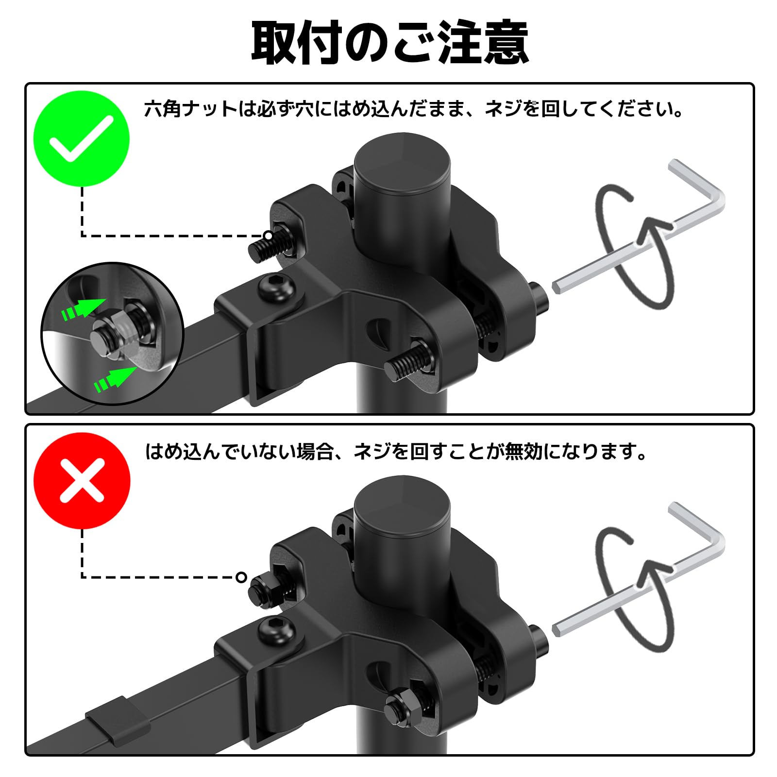 Amazon.co.jp: ACCURTEK モニターアーム ポール取付け 支柱