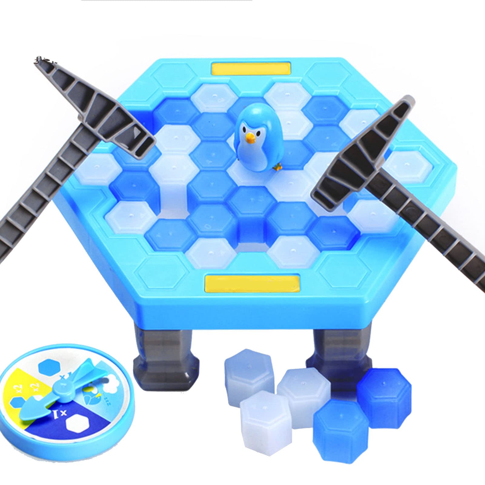 Ejoyous Ice Block Breaking Game, Educational Parent Child Interactive Board Game with Turntable, Safe Toy for Kids Boys Girls Family