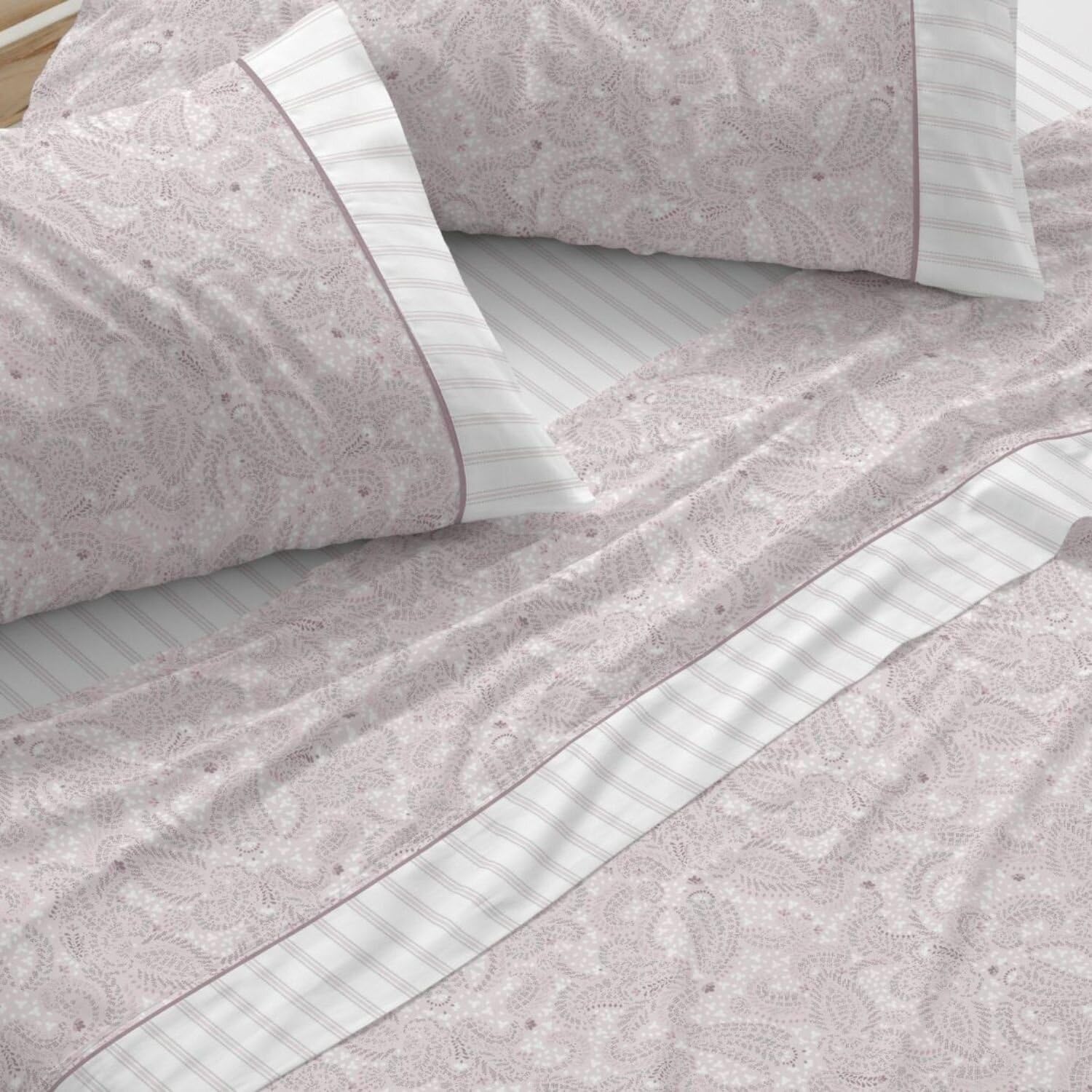 Burrito Blanco | Juego de Sábanas 100% Algodón Cama 150 Nude | 3 Piezas: Bajera, Encimera y Funda Almohada | 144 Hilos | Tacto Suave | Larga Duración