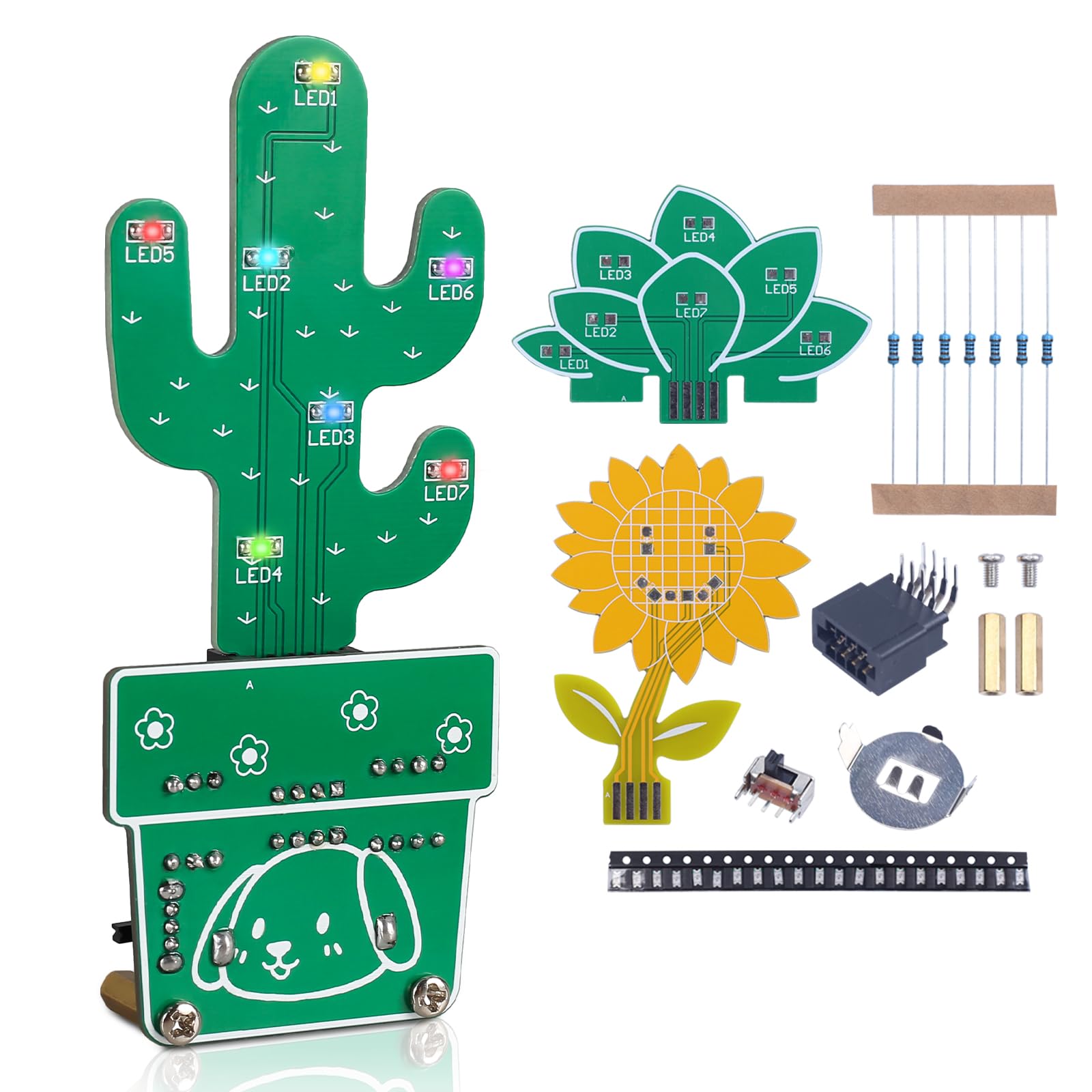 DIY Pflanzenkübel Löt Set, 3D-Lötübungsprojekte, Schreibtischdeko, ideal für STEM-Bildung und Elektroniklernen, Weihnachten Präsent für Familie und Freunde zu Ostern