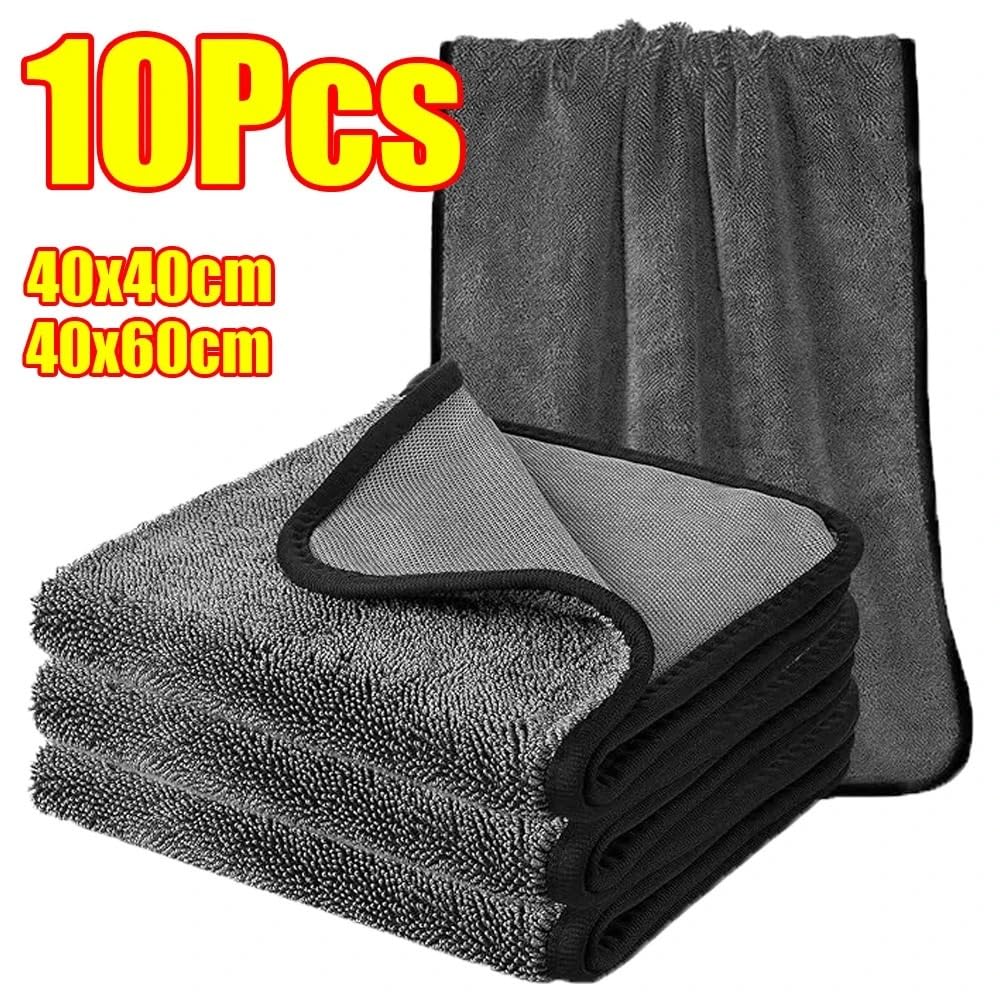 1-10 Uds. 40X40/60cm Toallas de Microfibra Suministros de Limpieza de Cocina for Coche(40x40cm-3Pcs)