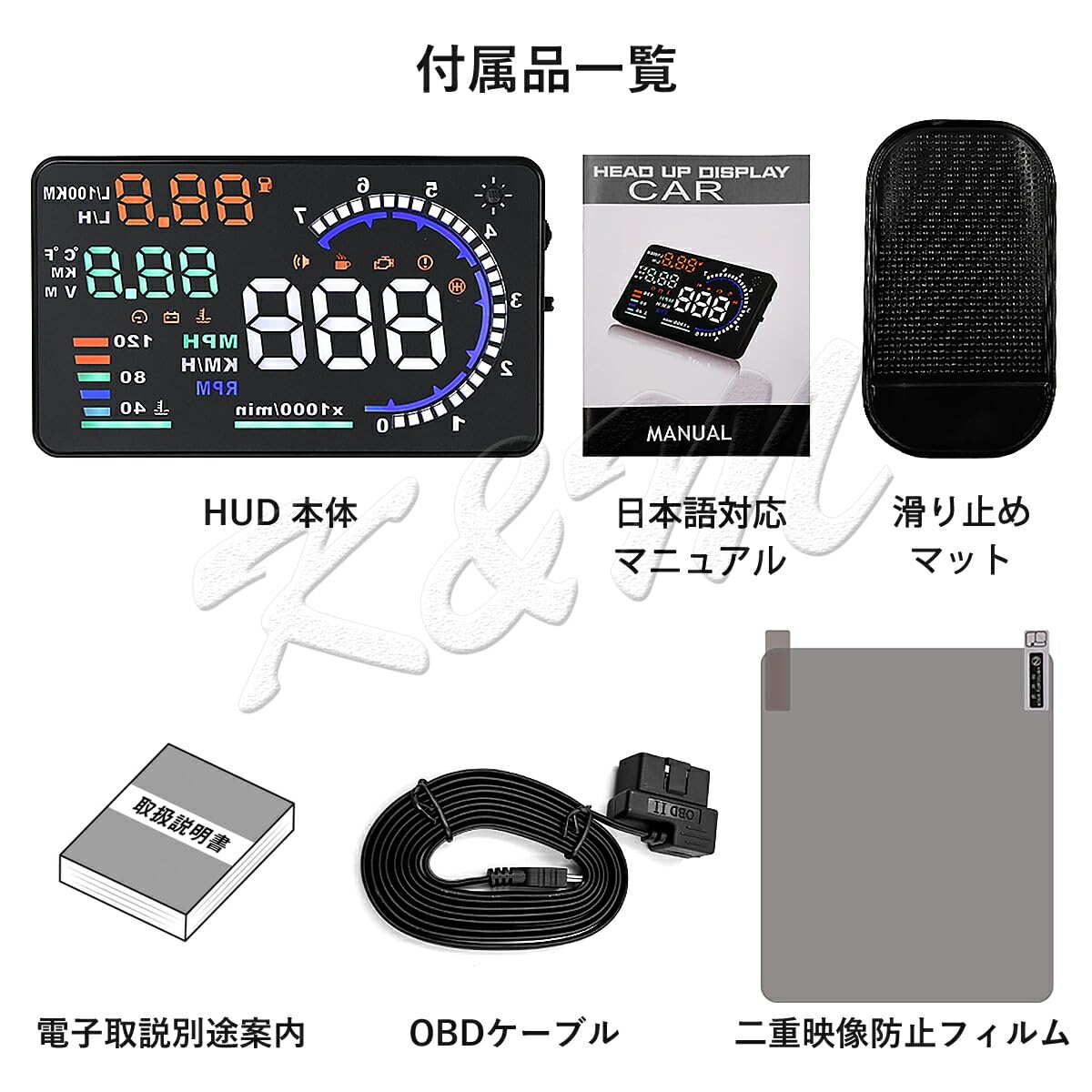 Amazon.co.jp: .B「A8-OBD」HUD ヘッドアップディスプレイ A8 OBD2 5.5