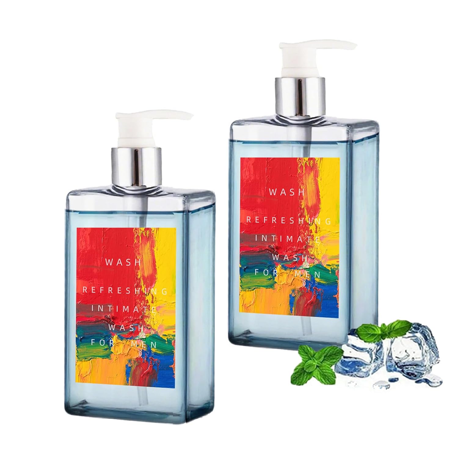 Blue Perfume Scented Refresh Intimate Wash for Men, Refreshing Shower Gel for Men's Intimate Wash, Long-Lasting Perfume Fragranc, pH Balance for Sensitive Skin (2)