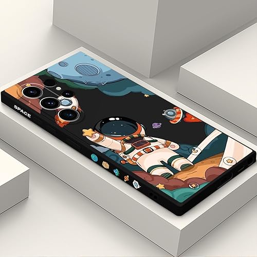 Funda protectora para Samsung Galaxy S23 Ultra, patrón de astronauta a prueba de golpes, anticaídas, para Samsung S23 Ultra, negro astronauta