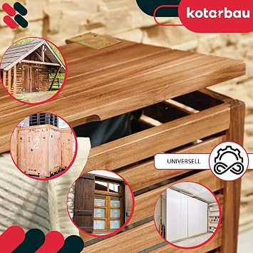 KOTARBAU - 1-Piece Galvanized Hinges - for Doors, Furniture, Boxes, Cabinets and Many More - 100 x 25 mm - Colour: Gold