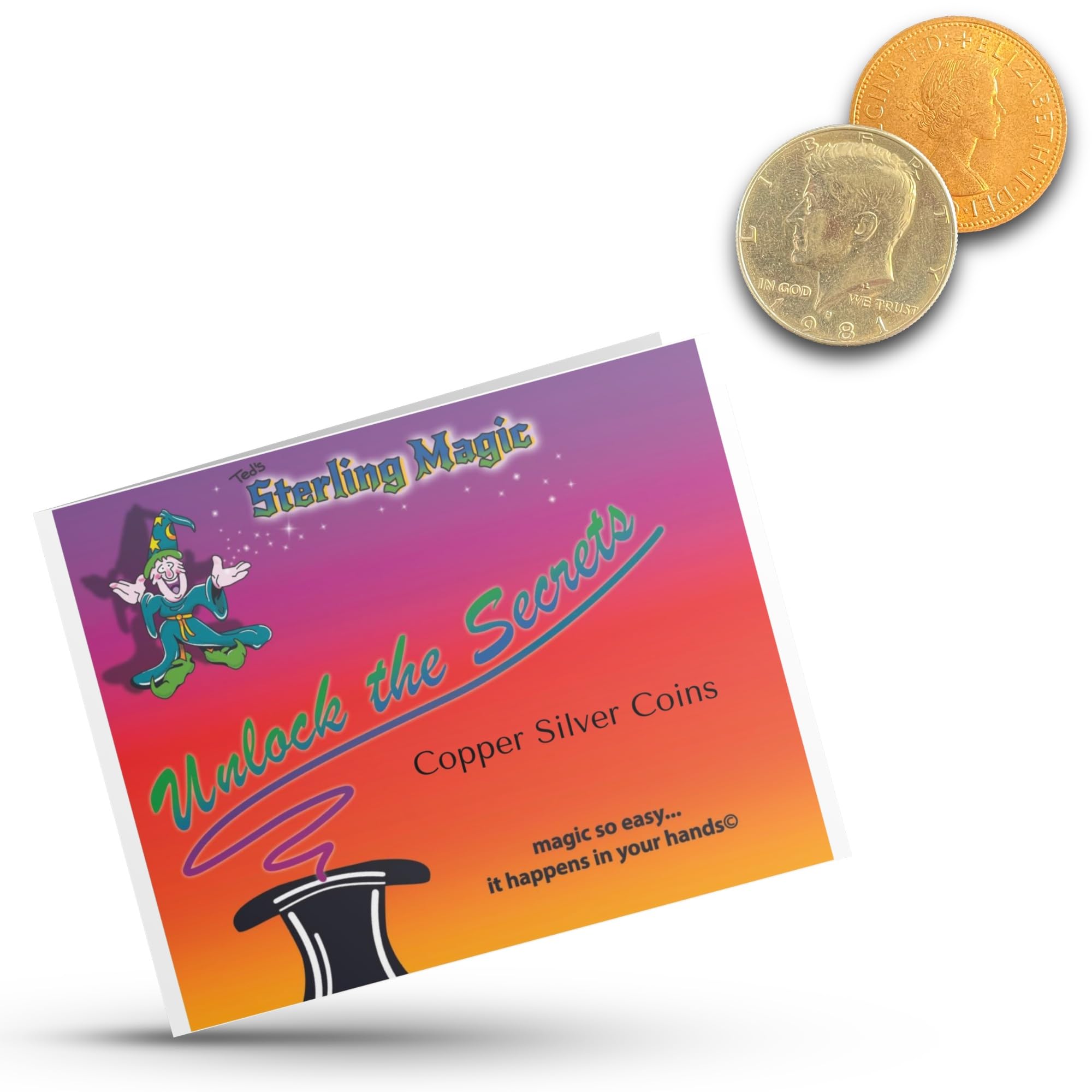 Ted's Sterling Magic Copper Silver Coins Genuine US Half Dollar Copper Penny Coin Trick (SA Penny)