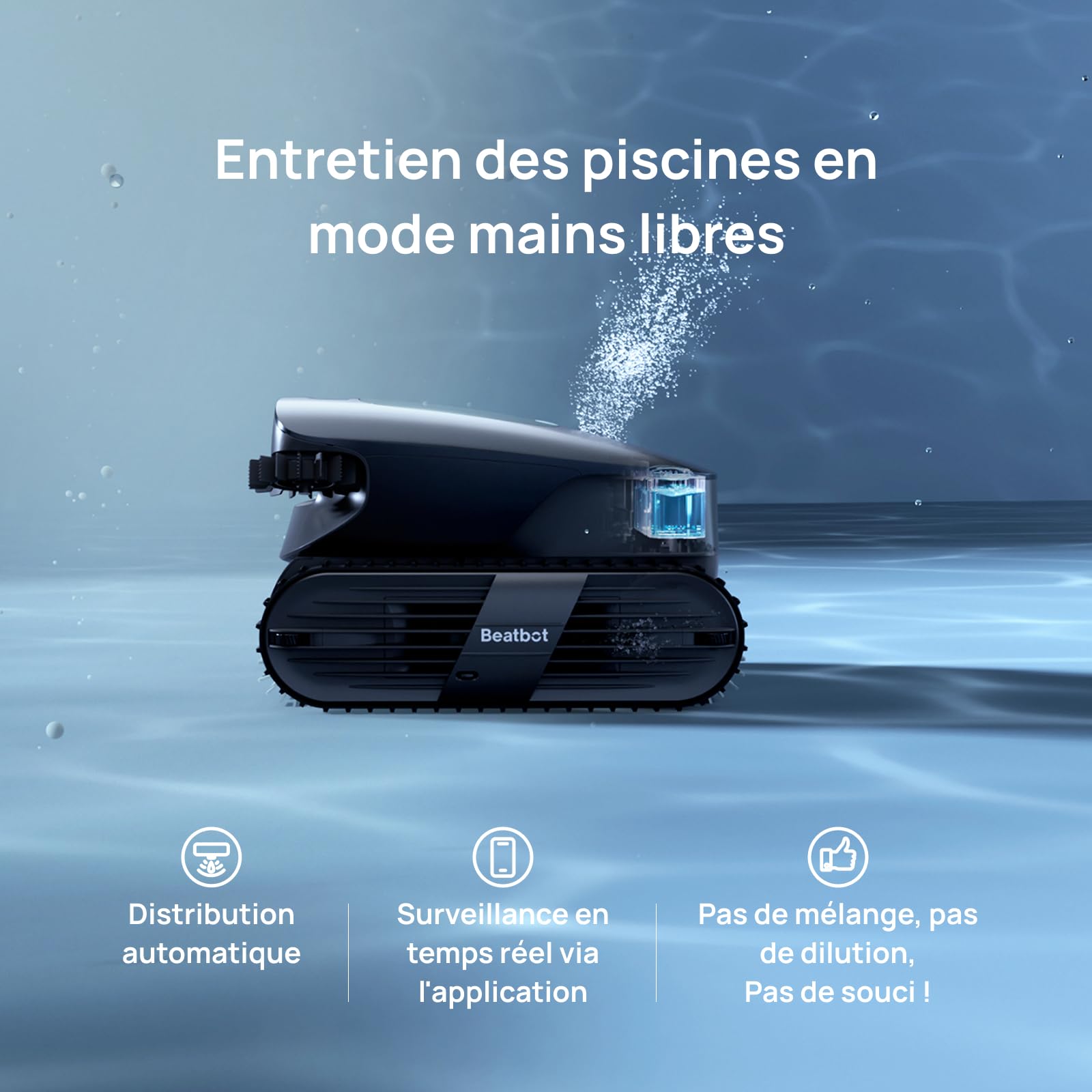 Beatbot Kit détachant et clarifiant 3 en 1 pour AquaSense 2 Ultra, AquaSense 2 Pro, AquaSense Pro et iSkim Ultra