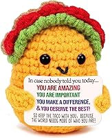 Vista 12 de Taco de croché positivo, regalo de cumpleaños para mujeres y hombres, relleno de botas navideñas, decoración festiva para hijo, mamá, papá, hermana