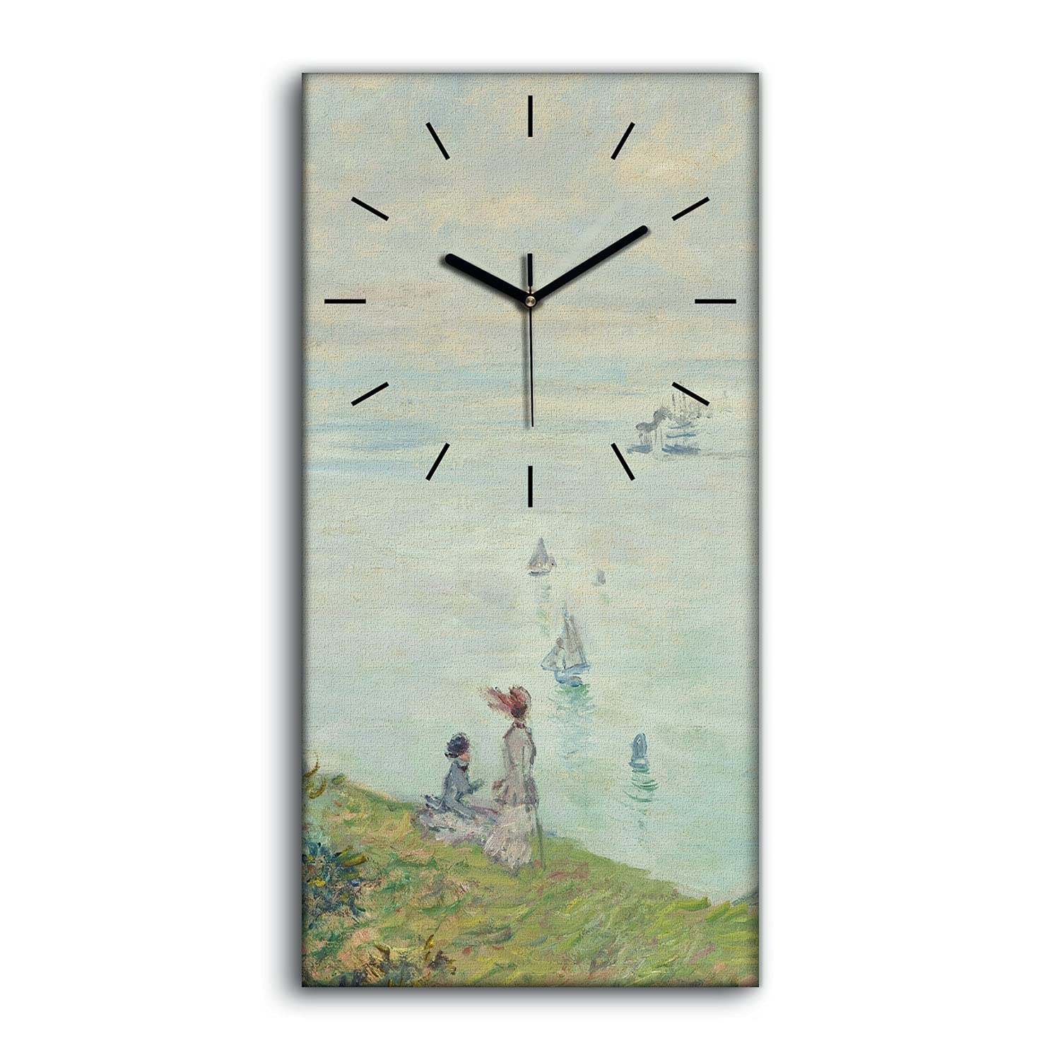 Horloge sur Toile Décoration Salon Moderne Tableau Paysage Marin pour Bureau