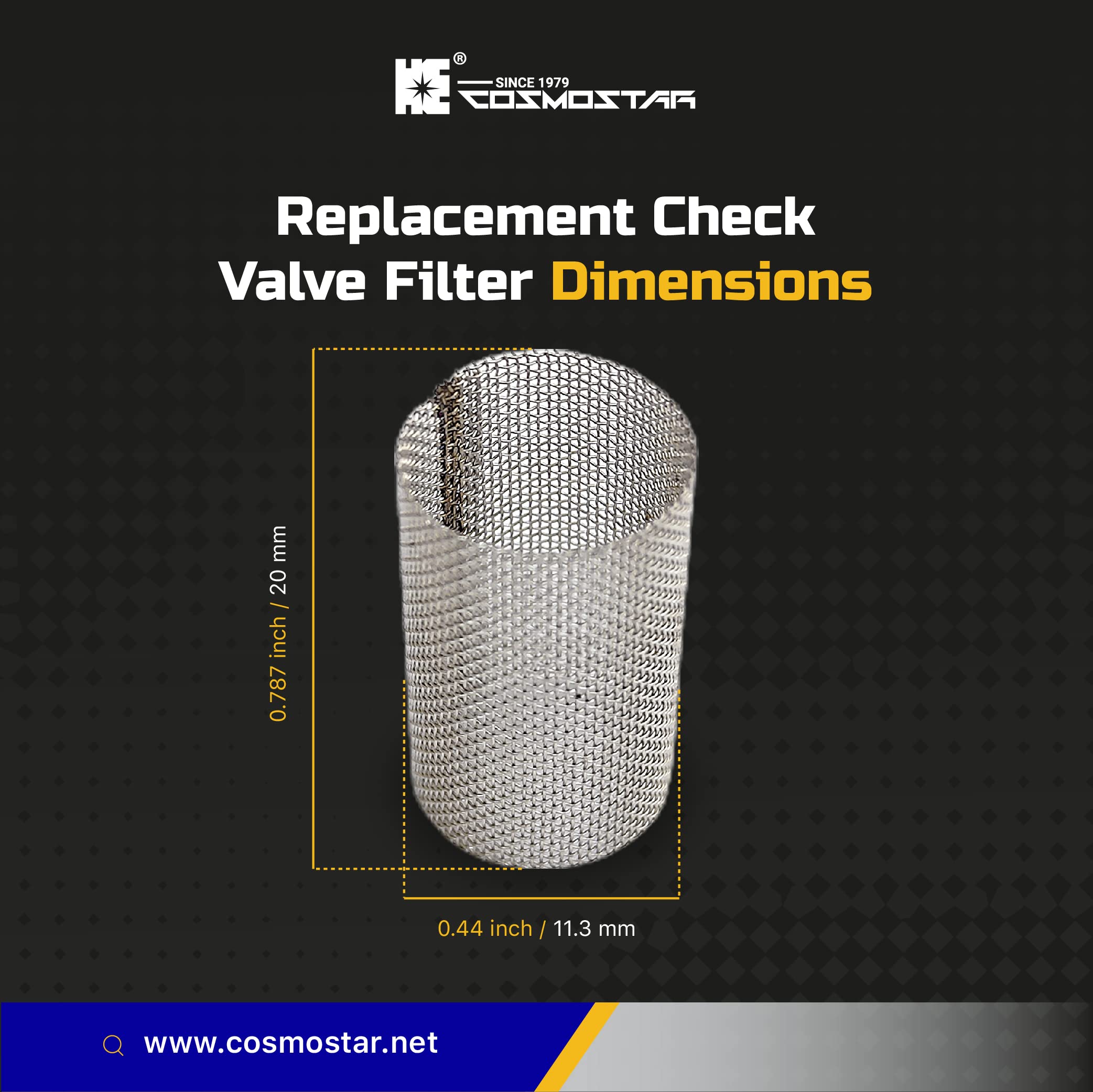 Replacement Check Valve Filter Screen for Fusion Air Purge Gun
